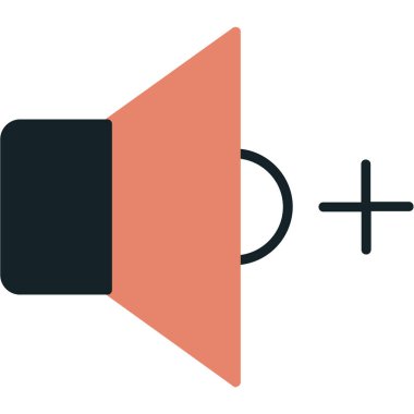 Artı sembollü hoparlör simgesi