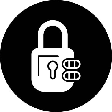 Kilit. Web simgesi basit illüstrasyon