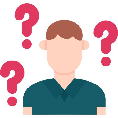 soru işareti düz illüstrasyon tasarımı