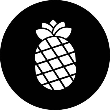 Soyut arkaplanda izole edilmiş ananas simgesi