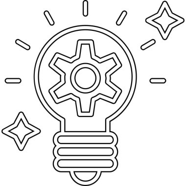 Fikir simgesi vektör illüstrasyonu