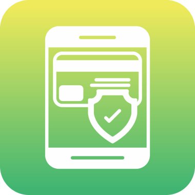 Güvenli kredi kartı ikonu vektör çizimi