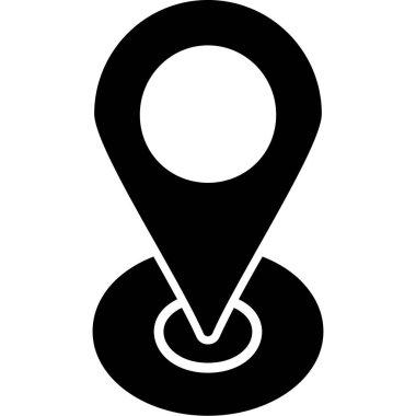 konum haritası pin simgesi katı biçiminde