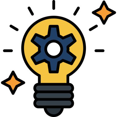 ampul fikri yenilik simgesi - taslak biçimi