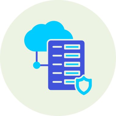 Bulut deposu. Basit simge