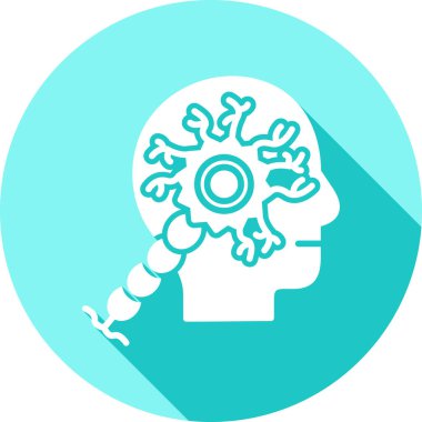 Moda Biçimli Beyin Simgesi İzole Arkaplan