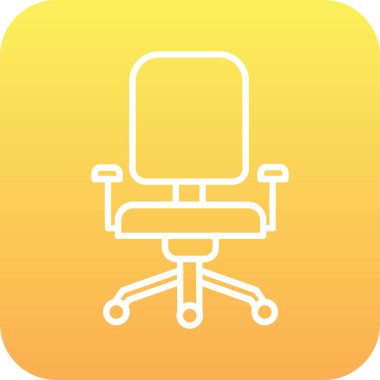 Masası olan bir ofis sandalyesi.