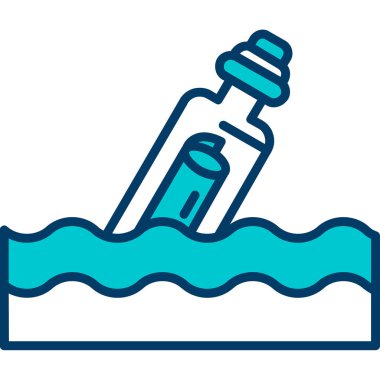 su ve yüzme vektörü simgesi.