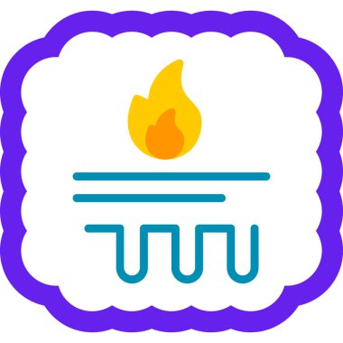 Alev simge vektör çizim