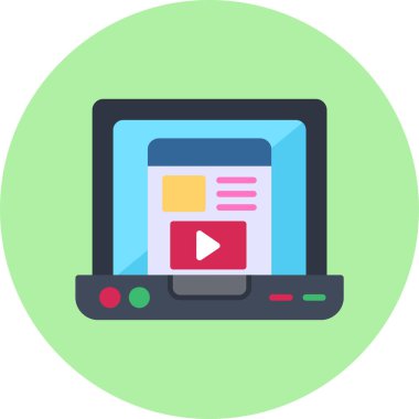 Video öğretici vektör simgesi