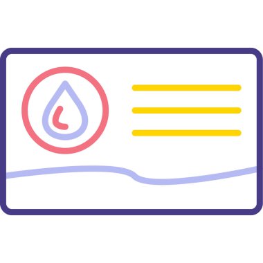 Simgeyi bırak. Vektör. İnce çizgi tarzı. renk konumu illüstrasyonu