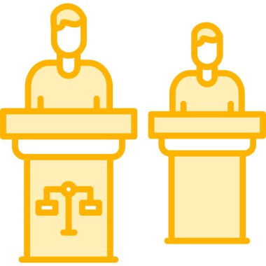 konferans ikonu renk ana hatları işareti