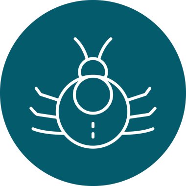 Böcek. Web simgesi basit illüstrasyon