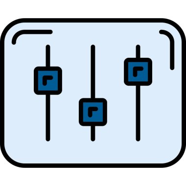 Dengeleyici. Web simgesi basit illüstrasyon