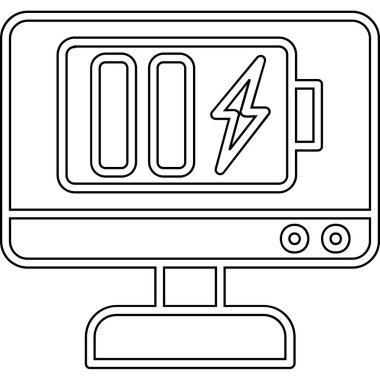 elektrik pil ikonu vektör illüstrasyonu