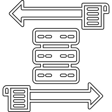 veri depolama sunucu simgesi ana hat biçiminde