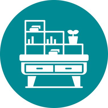 mobilya ikonu vektör illüstrasyonu