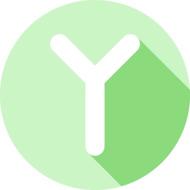 Beyaz bir işaretin yeşil ve beyaz ikonunun vektör çizimi