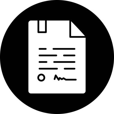 Belge. Web simgesi basit illüstrasyon