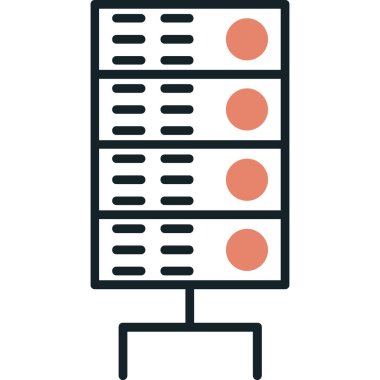 veri sunucusu simgesi, vektör illüstrasyonu