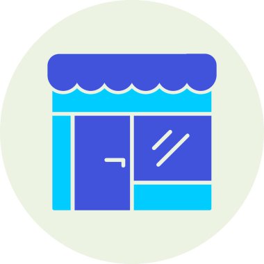 Dükkan. Web simgesi basit illüstrasyon
