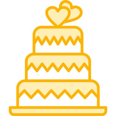 Düğün pastası vektör simgesi