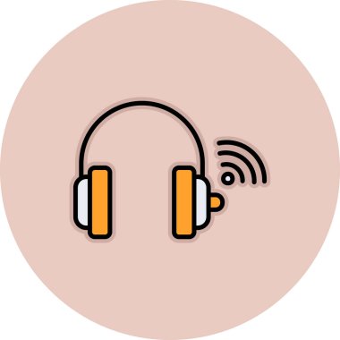 Kablosuz simgenin vektör illüstrasyonu