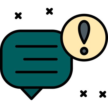 Ünlem işareti simgesi. taslak ünlem işareti vektör rengi düz izole