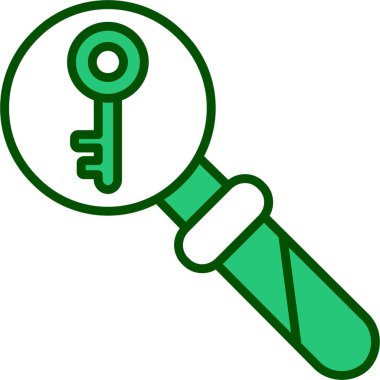 anahtar simgesi. Web için anahtar deliği vektör simgelerinin basit çizimi