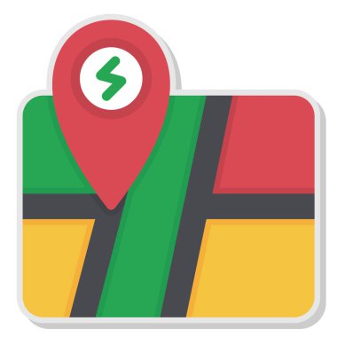 harita pin ikonu vektör illüstrasyonu