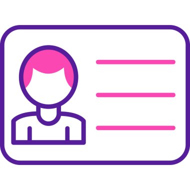 ID kart simgesi vektör illüstrasyonu