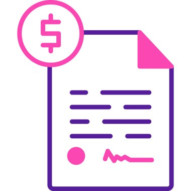 finansal rapor simgesi vektör illüstrasyonu