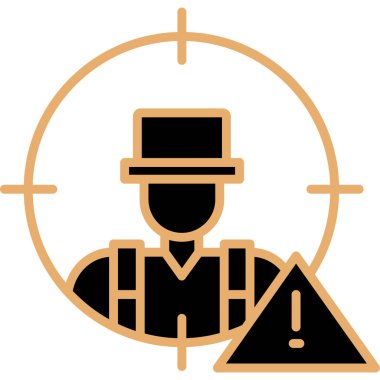 Şapkalı ve kravatlı adam. vektör illüstrasyonu