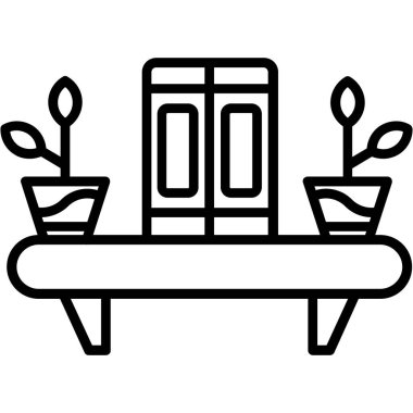 Kafe restoran simgesi, vektör illüstrasyonu