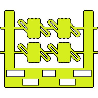 Modern b 'nin vektör illüstrasyonu halat simgesinden yoksun
