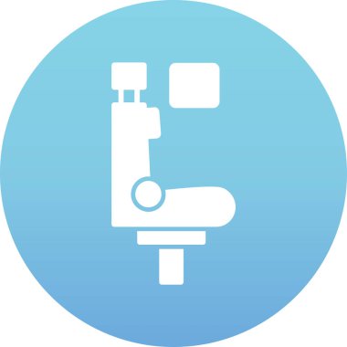 Mikroskop simgesi vektör çizimi