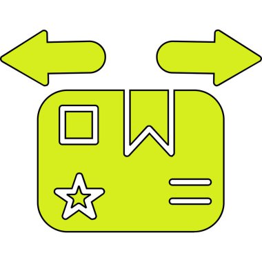 Basit ve boşaltılan ok vektörü simgesi