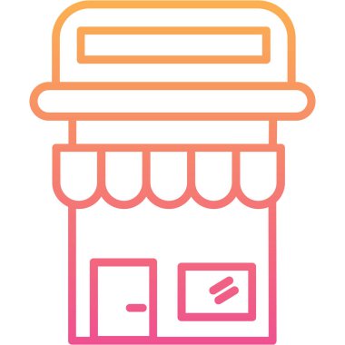 Dükkan. Web simgesi basit illüstrasyon