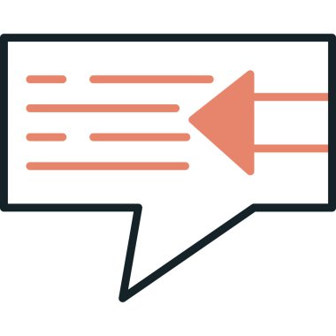 Mesaj var. Web simgesi basit illüstrasyon