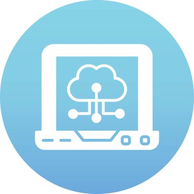 Bulut. Web simgesi basit illüstrasyon