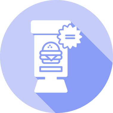 Yemek. Web simgesi basit illüstrasyon