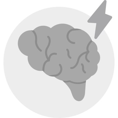 Büyük bir fikri olan beyin, çizim, beyaz arkaplandaki vektör.