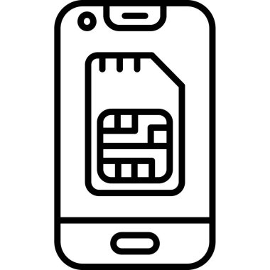 akıllı telefon simgesi vektör illüstrasyonu