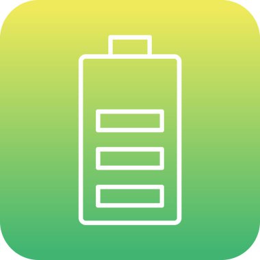 Kişisel ve ticari kullanım için pil vektör simgesi simgesi gösterimi..