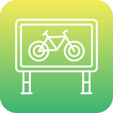 vektör bisiklet simgesi, basit illüstrasyon