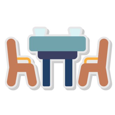 Mobilya. Web simgesi basit illüstrasyon