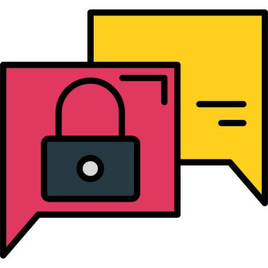 Kilit. Web simgesi basit illüstrasyon