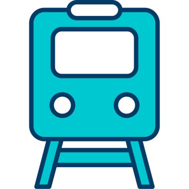 Otobüs vektör simgesi. Basit resimleme