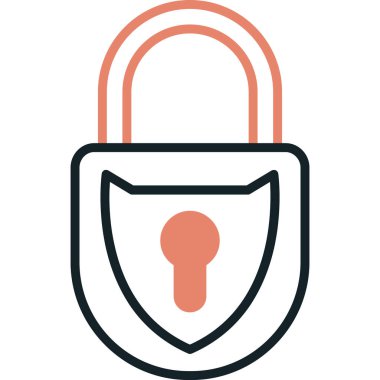 Kolayca değiştirebilen veya düzenleyebilen güvenli vektör simgesi