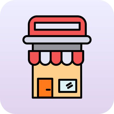 mağaza renk ikonu vektör illüstrasyonunu kaydet